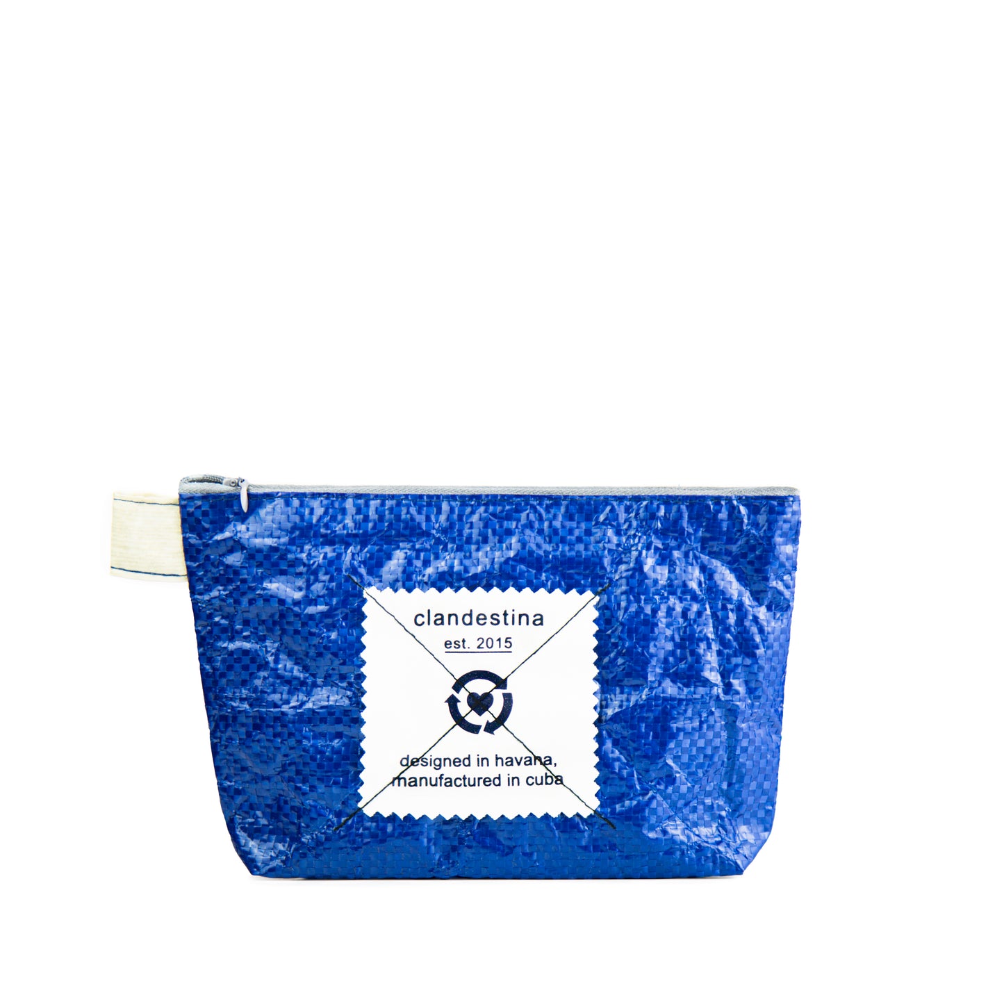 Clandestina Upcycled Pouch - Dark Blue