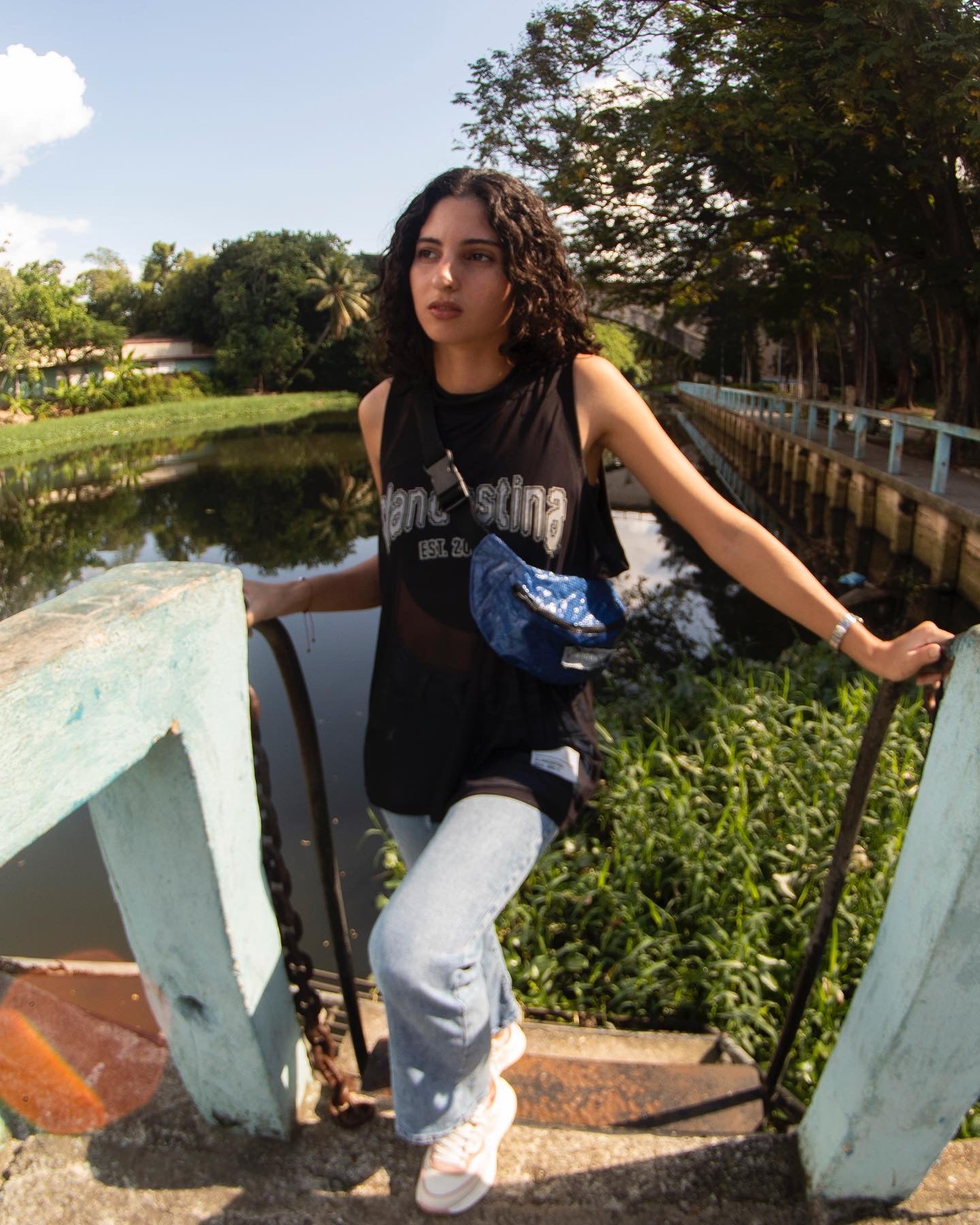 Clandestina Upcycled Funny Pack - Blue