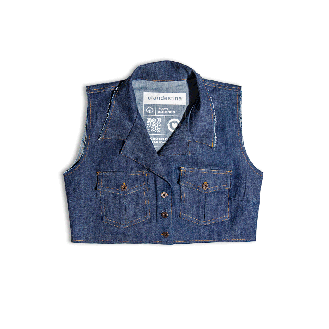 Putivelso Remade Denim Crop Jacket
