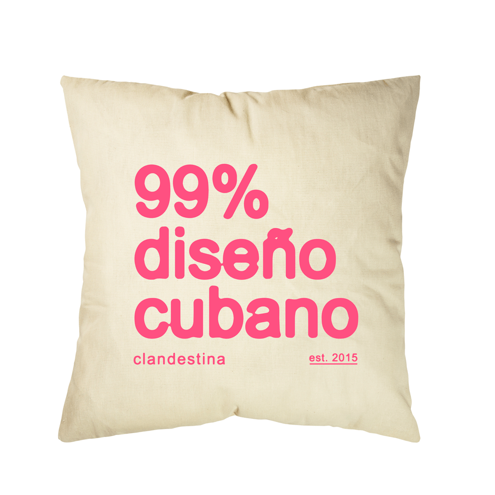 99% Cuban Design Canvas Cushion Cover