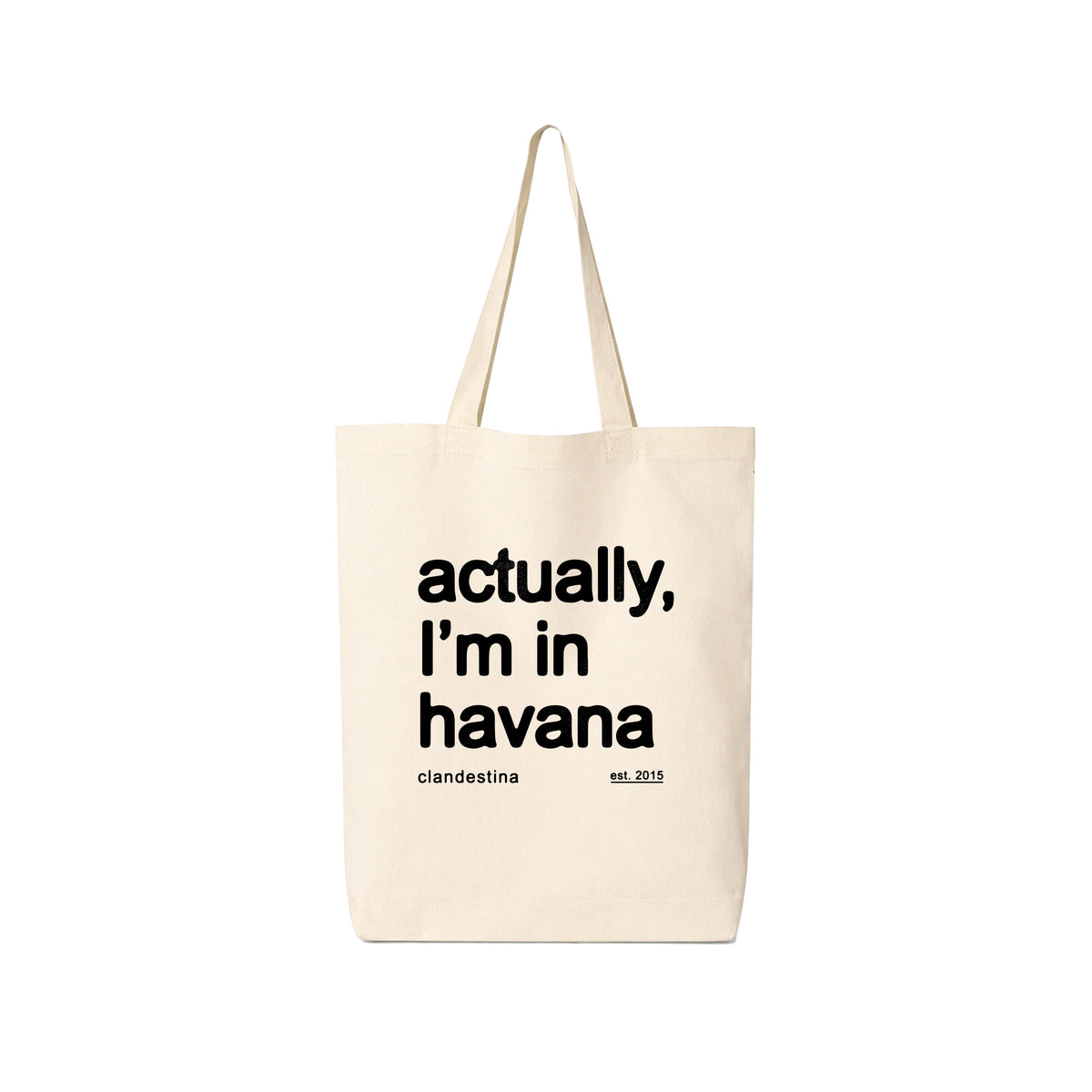 Actually, I'm in Havana Canvas Tote Bag - Pink