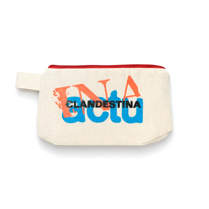 Clandestina Canvas Zip Pouch