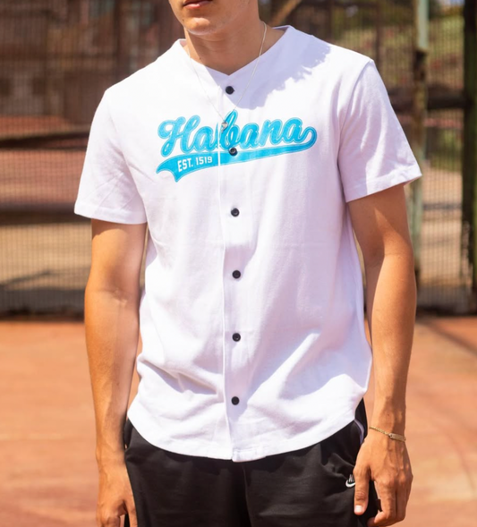 Havana Baseball Mens & Women's Button Down Shirt