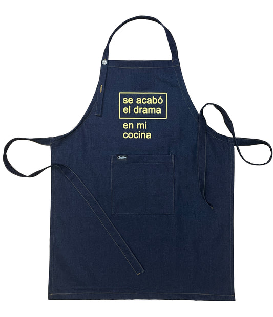 Se acabó el drama en mi cocina – Recycled Denim Apron
