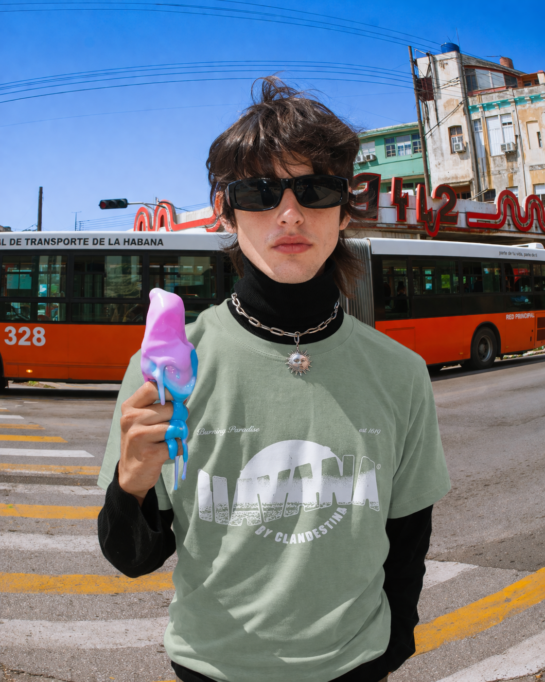 Burning Paradise T-Shirt Havana — Unisex